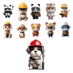 Cartoon Professional Animal Stickers 10's - Sold Assorted 